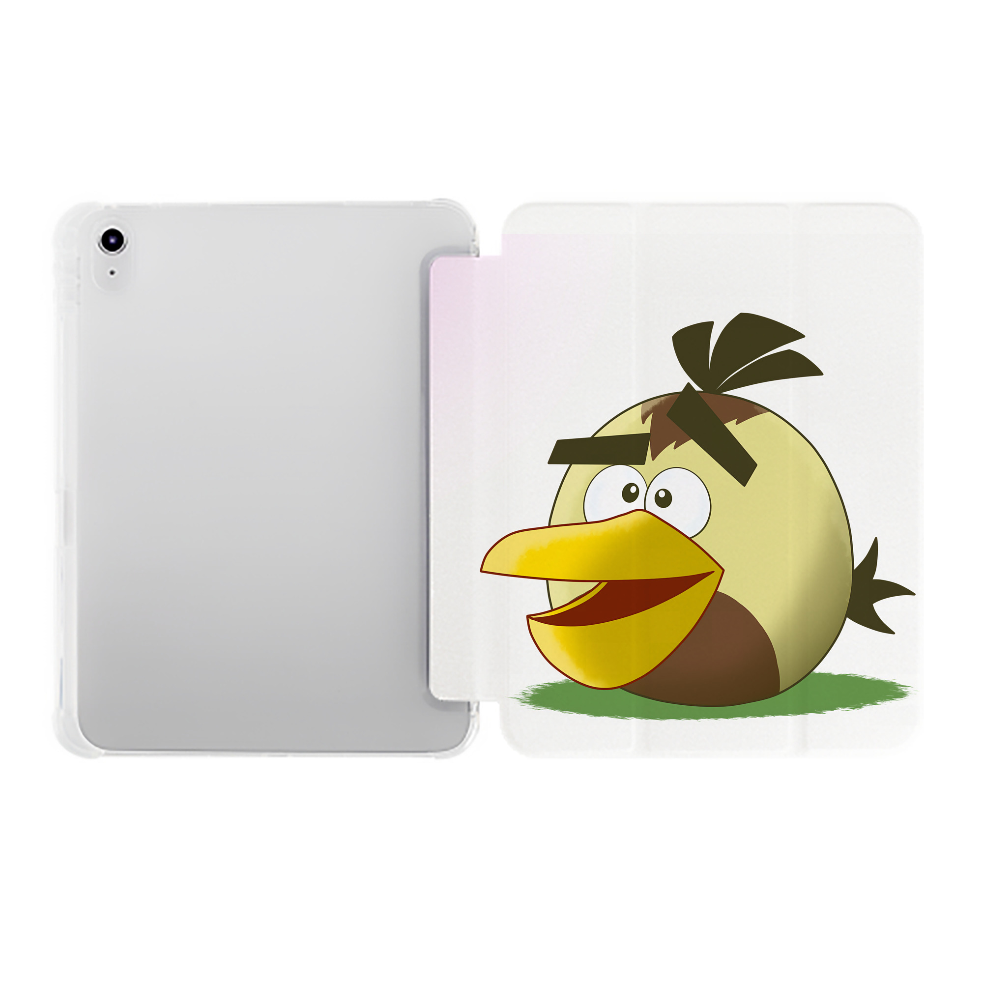 （画像用） Angry Birds アングリーバード IPad ケース ペン収納付き 三つ折りスタンド PUレザー×シリコン 対応機種9.5/10.5/10.9インチ